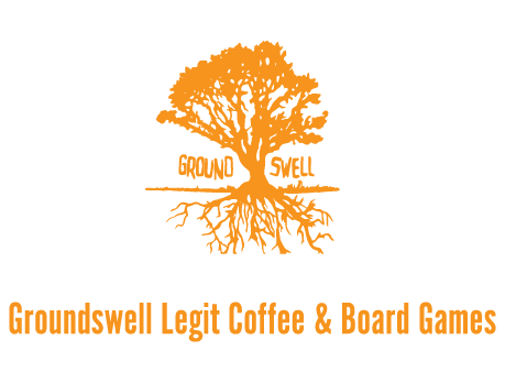 Groundswell Legit Coffee and Board Games Logo